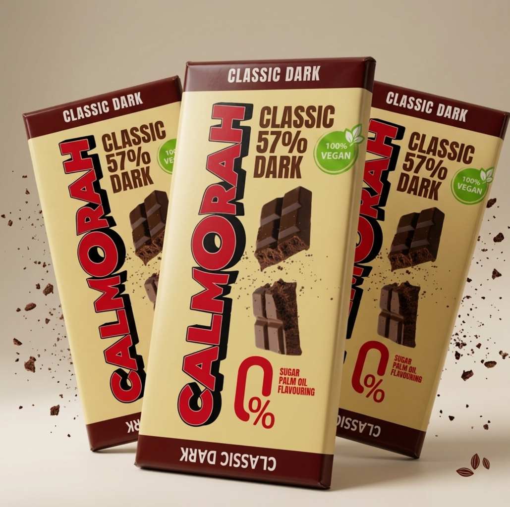 Calmorah 57% Classic Dark Collection | 3 Premium Dark Chocolate Bars (150g)