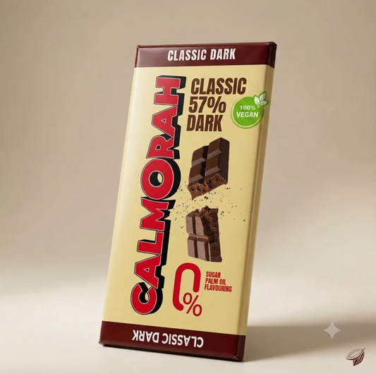 Calmorah 57% Classic Dark | Naturally Sweetened Vegan Dark Chocolate (50g)